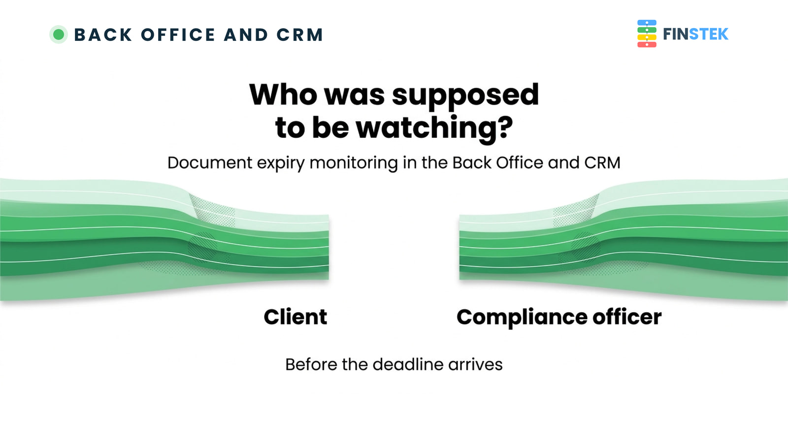Who was supposed to be watching? Document expiry monitoring in the Back Office and CRM, notifying the client and the compliance officer before the deadline arrives
